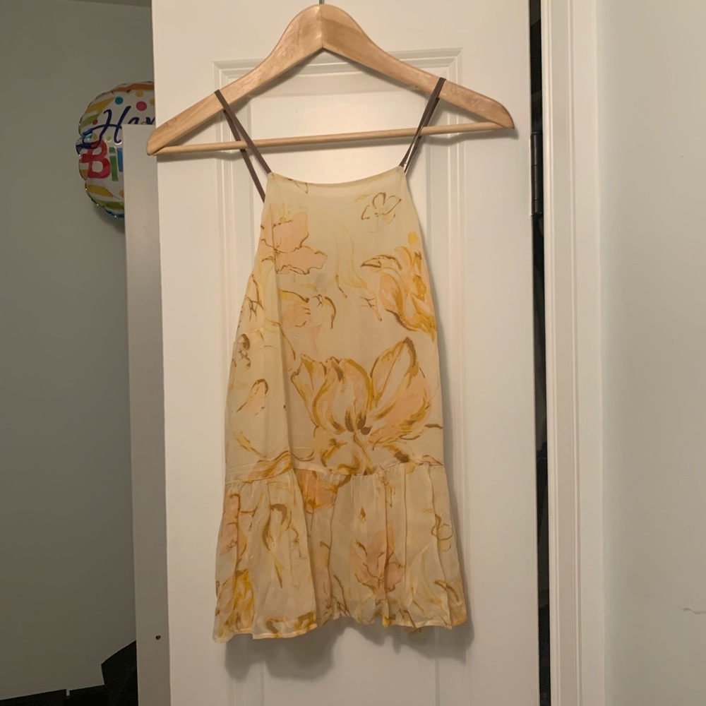 Anthropologie HD blush pink flower top